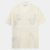 Men's Crochet Knit Resort Shirt