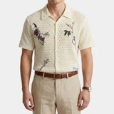 Men's Crochet Knit Resort Shirt
