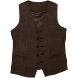 Men's Green Tweed Knitted Vest