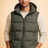 Men's Hooded Quilted Puffer Vest