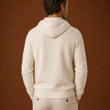 Men's Hooded Knit Sweater with Adjustable Drawstring