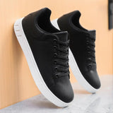 Men's Leather Lace-Up Casual Sneakers