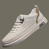 Men's Leather Casual Lace-Up Sneakers