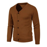 Men's V-Neck Button Knit Cardigan