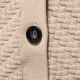Men's Textured V-Neck Button Cardigan