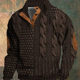 Men's Cable Knit Shawl Collar Cardigan