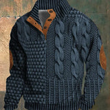 Men's Cable Knit Shawl Collar Cardigan