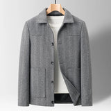 Men's Button Front Knit Overshirt Jacket