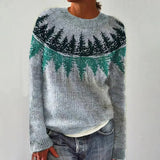 Women's Long Sleeve Fair Isle Knit Sweater