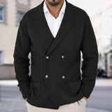 Men's Double Breasted Shawl Collar Cardigan