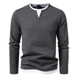 Men's Layered Crew Neck Knit Sweater