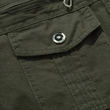 Men's Field-Style Utility Jacket with Stand Collar