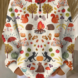 Colour Block Waffle Knit Crew Neck Sweater