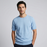 Men's Fine Knit Crew Neck T-Shirt