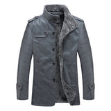 Men's Faux Leather Sherpa Lined Jacket