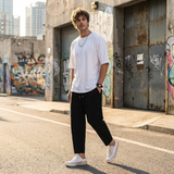 Men's Relaxed Fit Drawstring Trousers