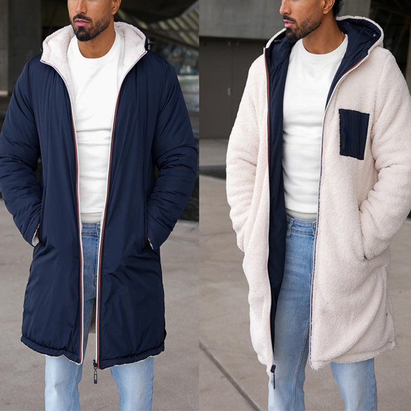 Men's Hooded Windproof Parka with Pockets