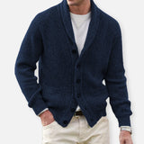 Men's Shawl Collar Button Knit Cardigan