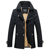 Men's Sherpa Lined Double Breasted Trench Coat