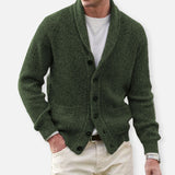 Men's Shawl Collar Button Knit Cardigan