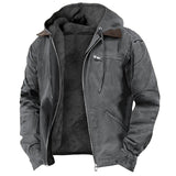 Men's Hooded Sherpa Lined Zip Jacket