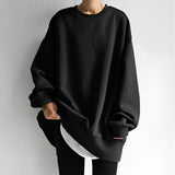 Oversized Drop Shoulder Crew Neck Sweatshirt