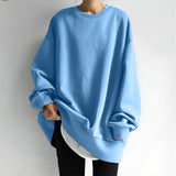 Oversized Drop Shoulder Crew Neck Sweatshirt