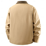 Men's Shirt-Collar Utility Jacket with Full Zip