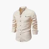 Men's Mandarin Collar Shirt and Shorts Set