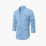 Men's Mandarin Collar Shirt and Shorts Set