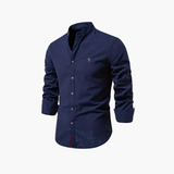 Men's Mandarin Collar Shirt and Shorts Set