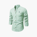 Men's Mandarin Collar Shirt and Shorts Set