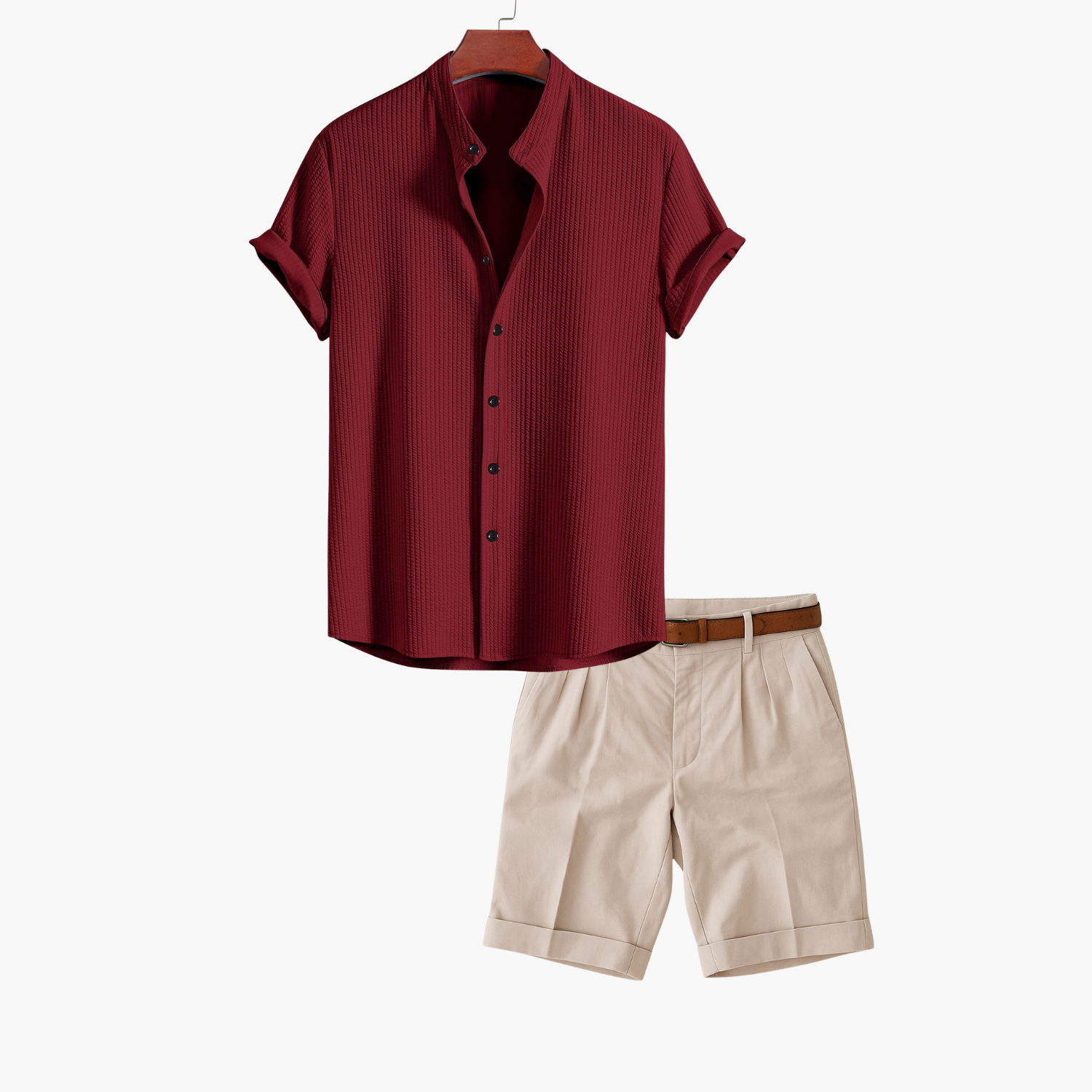 Men's Short Sleeve Polo and Shorts Set