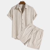 Men's Short Sleeve Shirt and Shorts Set