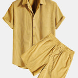 Men's Short Sleeve Shirt and Shorts Set
