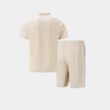 Men's Knit Polo & Shorts Set
