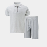 Men's Knit Polo & Shorts Set