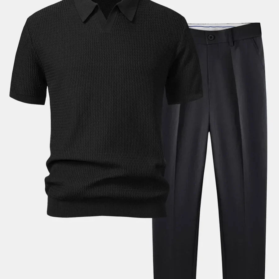 Ensemble homme polo et pantalon ajusté