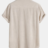 Men's Textured Shirt and Shorts Set