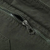 Men's Field-Style Utility Jacket with Stand Collar