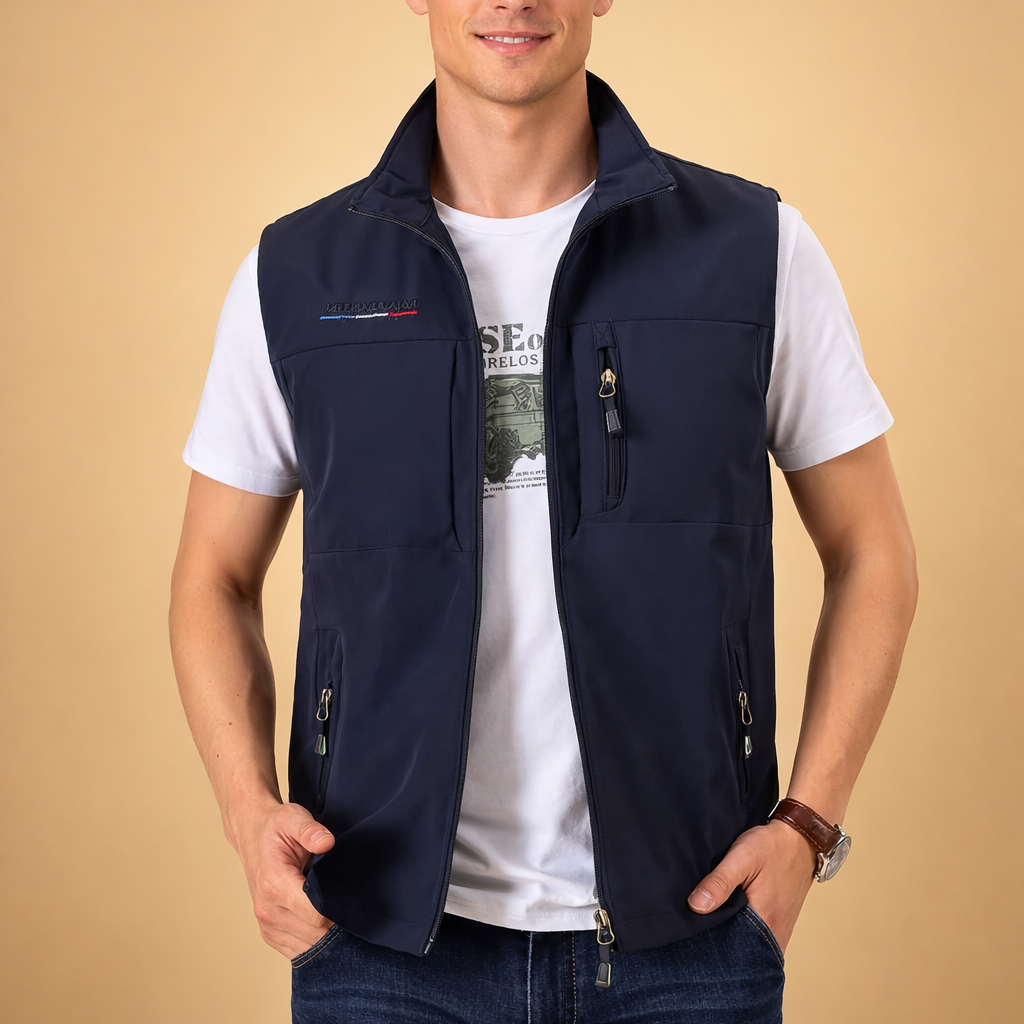 Men's Zip Front Utility Vest