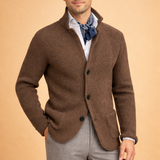 Men's Knit Button Front Blazer Cardigan