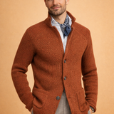 Men's Knit Button Front Blazer Cardigan