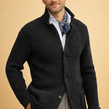 Men's Knit Button Front Blazer Cardigan