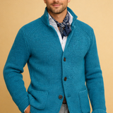 Men's Knit Button Front Blazer Cardigan
