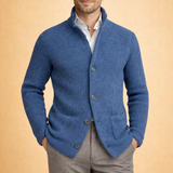 Men's Knit Button Front Blazer Cardigan