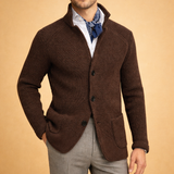 Men's Knit Button Front Blazer Cardigan