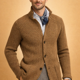 Men's Knit Button Front Blazer Cardigan