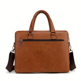 Men's Vintage PU Briefcase Bag with Adjustable Strap