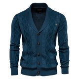 Men's Shawl Collar Button Knit Cardigan